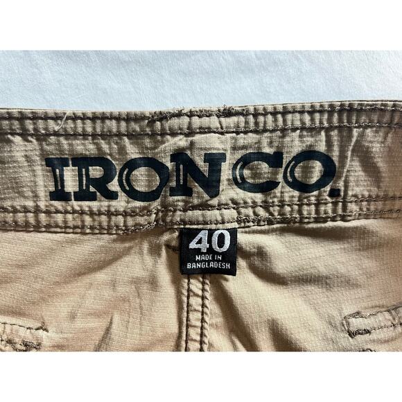 Iron Co Shorts Hybrid Cargo Mens Size 40 Khaki 4 Way‎ Stretch - Picture 9 of 10